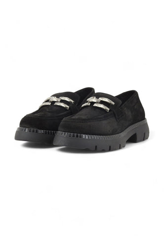 CAFENOIR Suede Mocassino Donna Nero EB6061