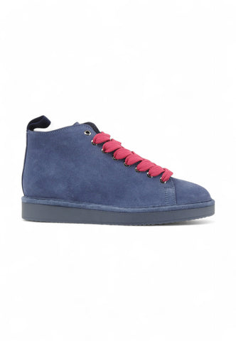 PAN CHIC Ankle Boot Suede Stivaletto Donna Blue Fuxia P01W016