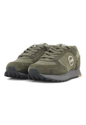 COLMAR Running Suede Sneaker Uomo Military Green Grey TRAVISBOOST003