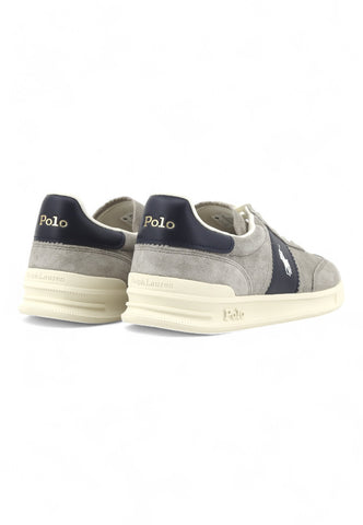 RALPH LAUREN Suede Sneaker Uomo Gray Navy 809954903001