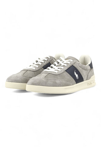 RALPH LAUREN Suede Sneaker Uomo Gray Navy 809954903001