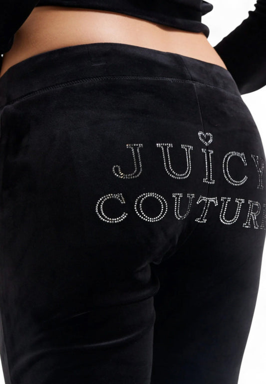 JUICY COUTURE Felpa Logo Cuore Pantaloni Lunghi Donna Nero REGAL423