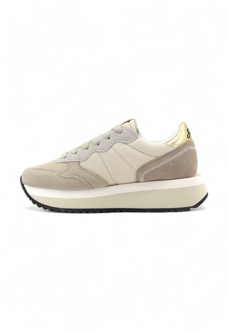 SUN68 Running Big Ally Solid Sneaker Donna Beige Z44216