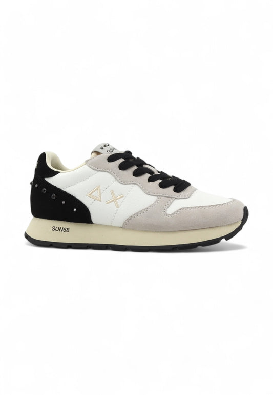 SUN68 Running Borchie Ally Studs Sneaker Donna Bianco Z44206