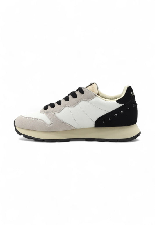 SUN68 Running Borchie Ally Studs Sneaker Donna Bianco Z44206