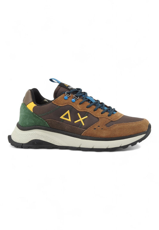 SUN68 Fire And Lamping Sneaker Uomo Marrone Z44128