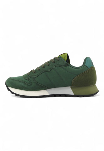 SUN68 Running Yaki Solid Sneaker Uomo Verde Z44113