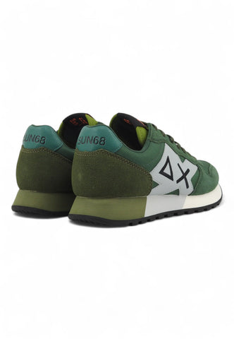 SUN68 Running Yaki Solid Sneaker Uomo Verde Z44113