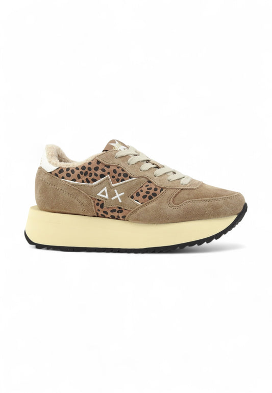 SUN68 Running Big Sneaker Donna Beige Z44220