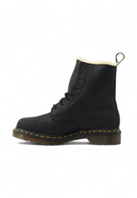 DR. MARTENS Anfibio Lacci Pelo Interno Stivaletto Donna Nero 1460-SERENA-21797001