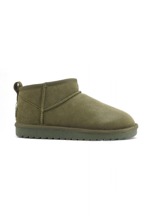 COLORS OF CALIFORNIA Short Winter Boot Suede Stivaletto Donna Verde HC.YW078