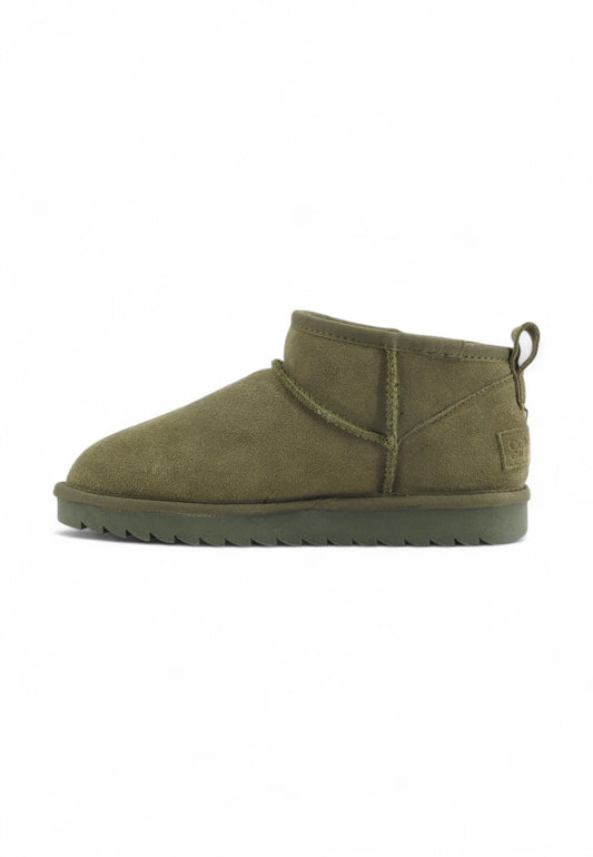 COLORS OF CALIFORNIA Short Winter Boot Suede Stivaletto Donna Verde HC.YW078