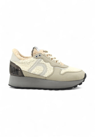 DUUO Running Suede Pelo Sneaker Donna Bianco D124077