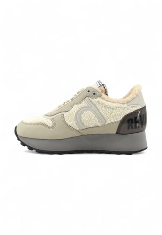 DUUO Running Suede Pelo Sneaker Donna Bianco D124077