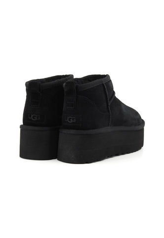 UGG Classic Ultra Mini Stivaletto Pelo Donna Black 1135092-BLK-AI25