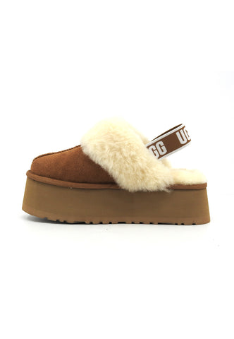 UGG Funkette Ciabatta Pelo Donna Chestnut 1113474