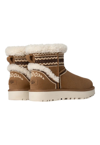 UGG Classic Mini Atherson Stivaletto Pelo Chestnut 1158281-CHE-AI25