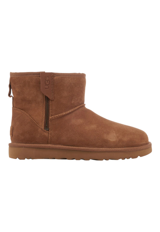 UGG Classic Mini Bailey Zip Stivaletto Pelo Chestnut 1151230-CHE-AI25