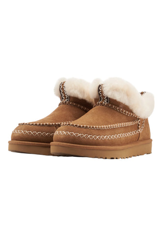 UGG Classic Ultra Mini Alpine Stivaletto Pelo Chestnut 1158224