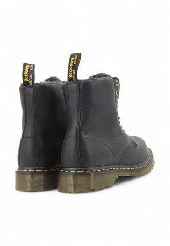 DR.MARTENS Anfibio Lthr Lacci Grizzly Pelo Stivaletto Uomo Nero 1460-WL-31873001