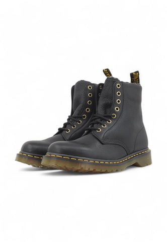 DR.MARTENS Anfibio Lthr Lacci Grizzly Pelo Stivaletto Uomo Nero 1460-WL-31873001