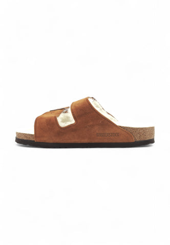 BIRKENSTOCK Arizona Shearling Pelo Ciabatta Donna Marrone 1001135