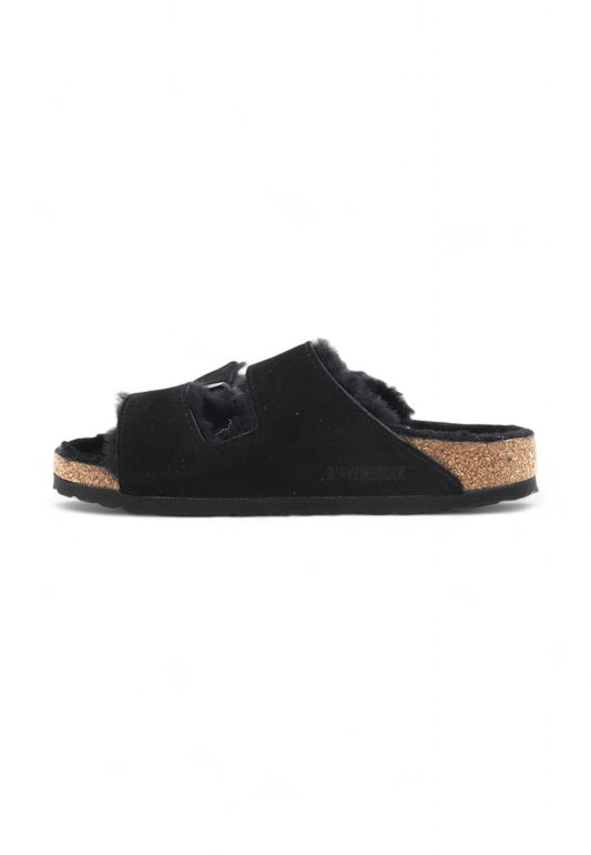 BIRKENSTOCK Arizona Shearling Pelo Ciabatta Donna Nero 0752663