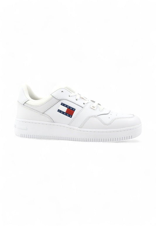 TOMMY HILFIGER Sneaker Lthr Logo Sneaker Uomo Bianco EM0EM01395YBR-PE25