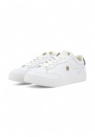 TOMMY HILFIGER Sneaker Lthr Logo Sneaker Donna Bianco FW0FW08579YBS-PE25