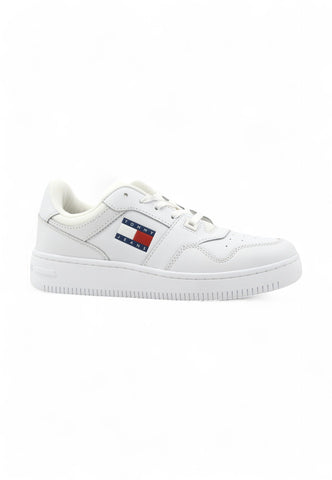 TOMMY HILFIGER Sneaker Lthr Logo Sneaker Donna Bianco EN0EN02505YBS-PE25