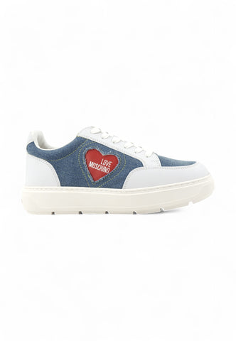 LOVE MOSCHINO Sneaker Lthr Jeans Sneaker Donna Blu JA15154G1MJO670A-PE25