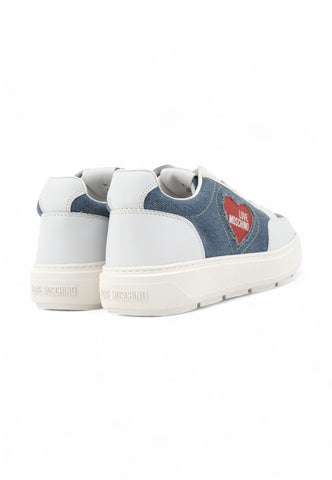 LOVE MOSCHINO Sneaker Lthr Jeans Sneaker Donna Blu JA15154G1MJO670A-PE25