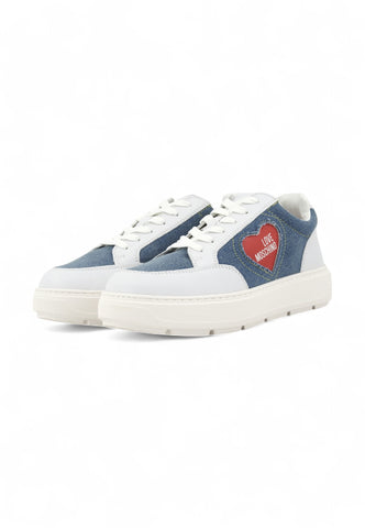 LOVE MOSCHINO Sneaker Lthr Jeans Sneaker Donna Blu JA15154G1MJO670A-PE25