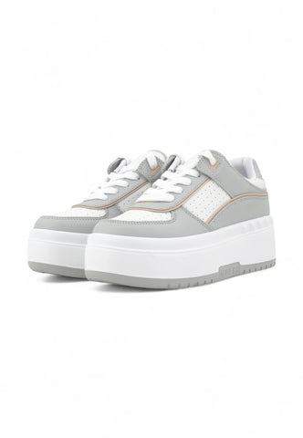 GUESS Sneaker Lthr Suola Alta Sneaker Donna Grigio FLPRIDELE12-PE25