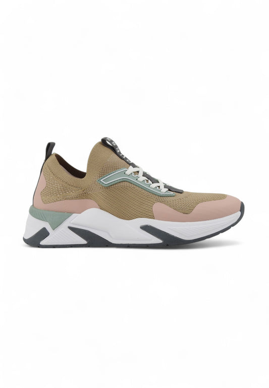 GUESS Running Calzino Materiale Tecnico Multicolore Sneaker Donna Beige FLPGAXFAB12-PE25