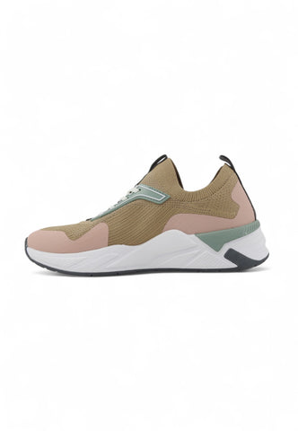 GUESS Running Calzino Materiale Tecnico Multicolore Sneaker Donna Beige FLPGAXFAB12-PE25