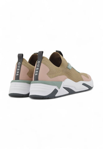 GUESS Running Calzino Materiale Tecnico Multicolore Sneaker Donna Beige FLPGAXFAB12-PE25