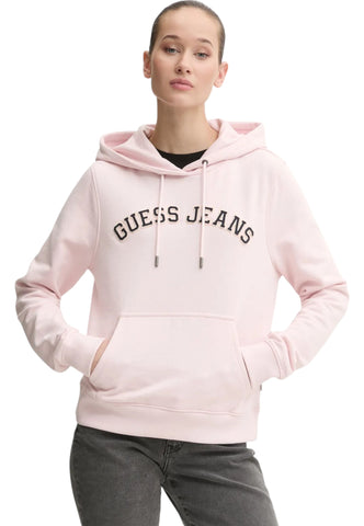 GUESS Felpa Cappuccio Donna Rosa W5RQ27K68I4