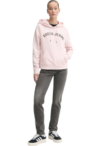 GUESS Felpa Cappuccio Donna Rosa W5RQ27K68I4