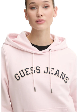 GUESS Felpa Cappuccio Donna Rosa W5RQ27K68I4