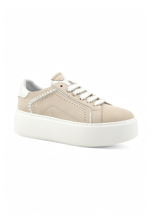 JANET Sneakers Donna Beige Bianco J-002