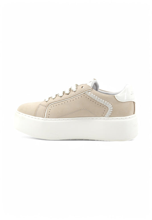 JANET Sneakers Donna Beige Bianco J-002