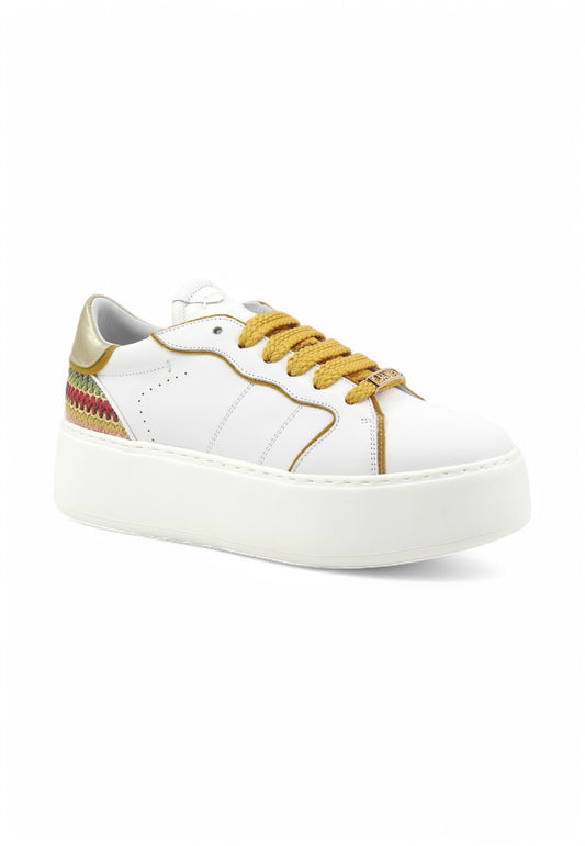 JANET Sneakers Donna Bianco Giallo J-003