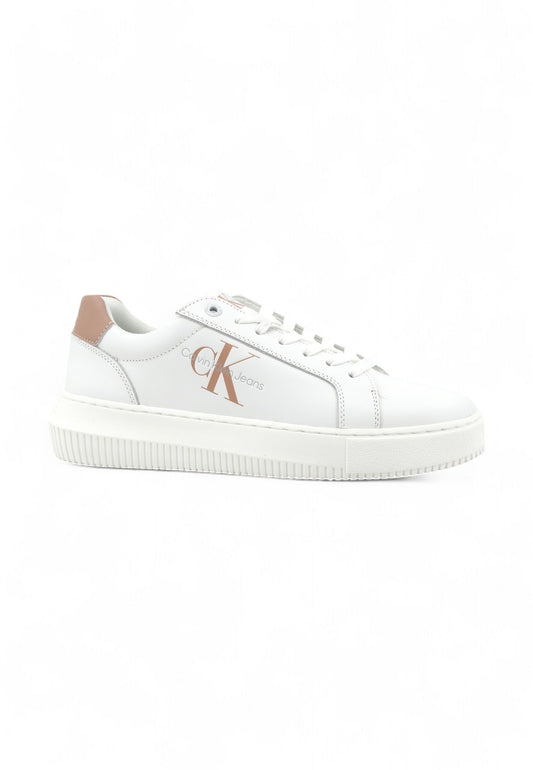 CALVIN KLEIN Sneaker Lthr Logo Sneaker Donna Bianco YW0YW008230K6-PE25