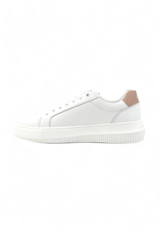 CALVIN KLEIN Sneaker Lthr Logo Sneaker Donna Bianco YW0YW008230K6-PE25