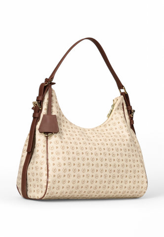 POLLINI Borsa a spalla Donna Bianco Marrone TE8532PP0LQ1110C-PE25