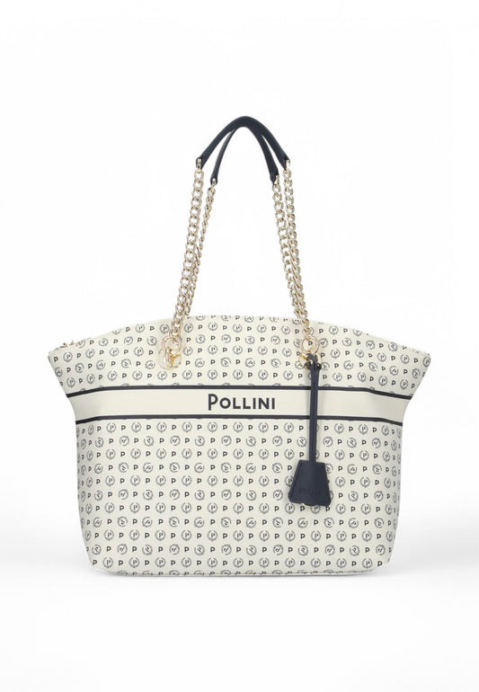 POLLINI Borsa Shopper Donna Bianco Blu TE8408PP02Q4911A-PE25