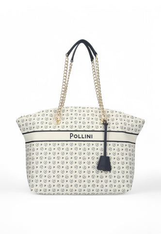 POLLINI Borsa Shopper Donna Bianco Blu TE8408PP02Q4911A-PE25