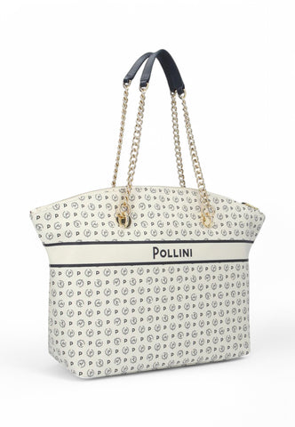 POLLINI Borsa Shopper Donna Bianco Blu TE8408PP02Q4911A-PE25