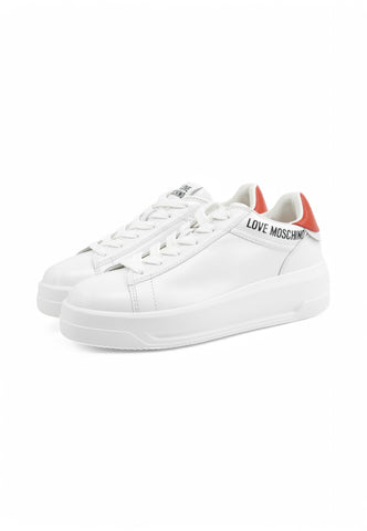 MOSCHINO Sneakers Donna Bianco Rosso JA15525G0MIA110F-PE25